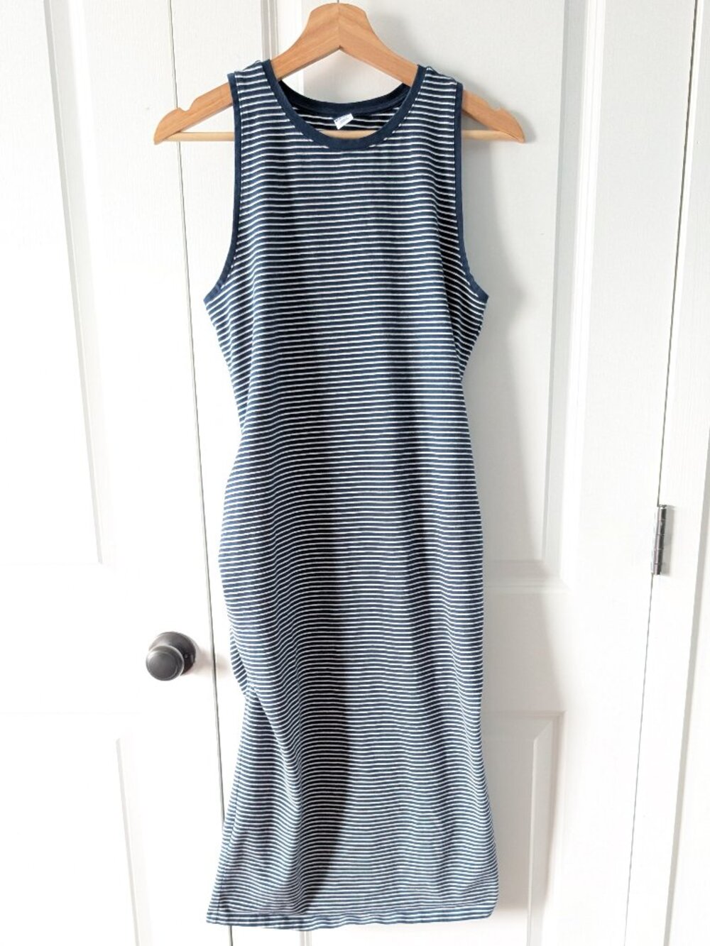 Old Navy Sleeveless Midi Bodycon Striped Dress (Large, Maternity)